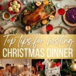A collage of Christmas dinner images