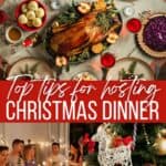 A collage of Christmas dinner images
