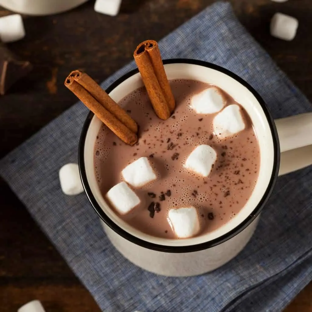 A glass of hot chocolate: date ideas for rainy days