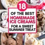 A collage of homemade ice creams