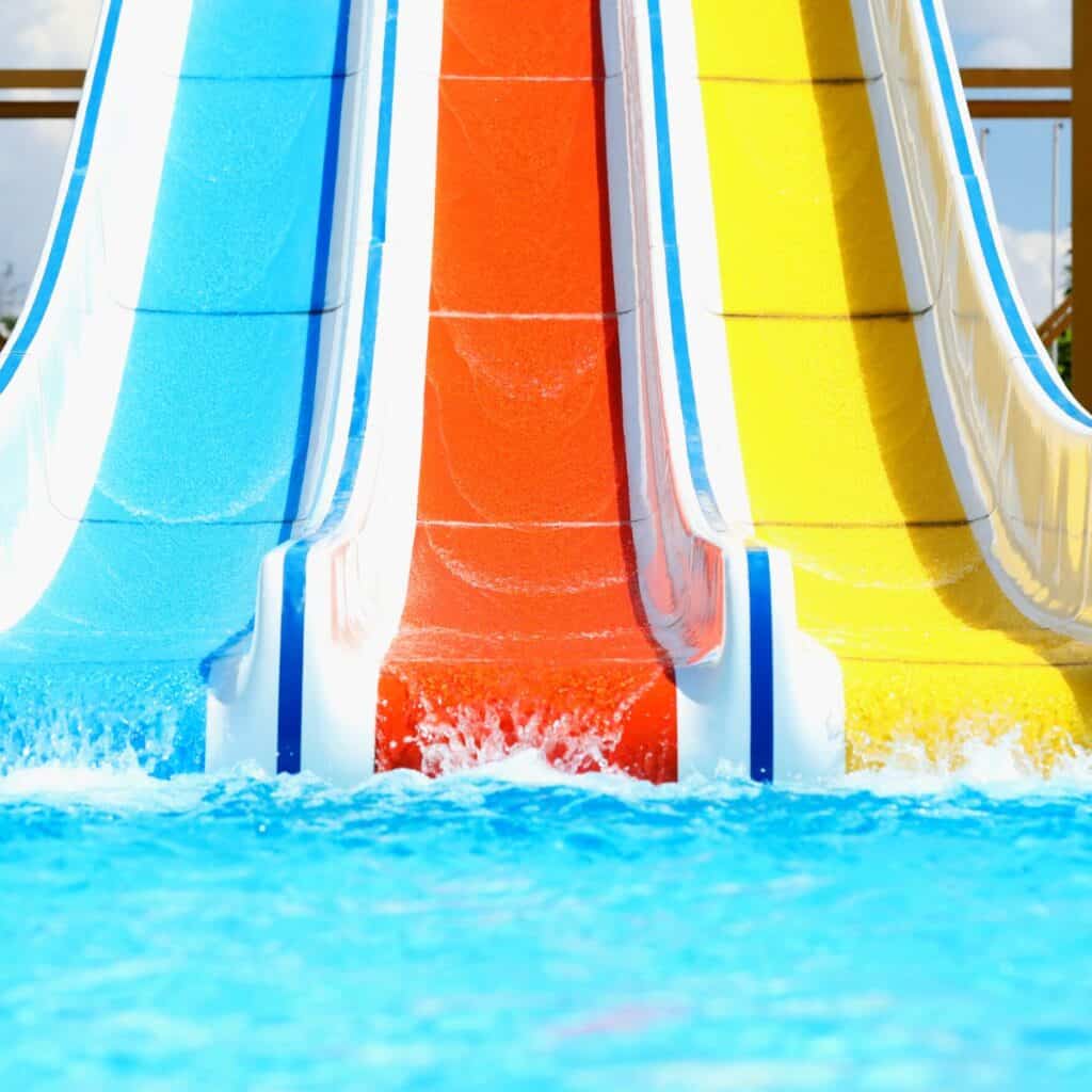 A water park slide perfect for date ideas for 13 year olds