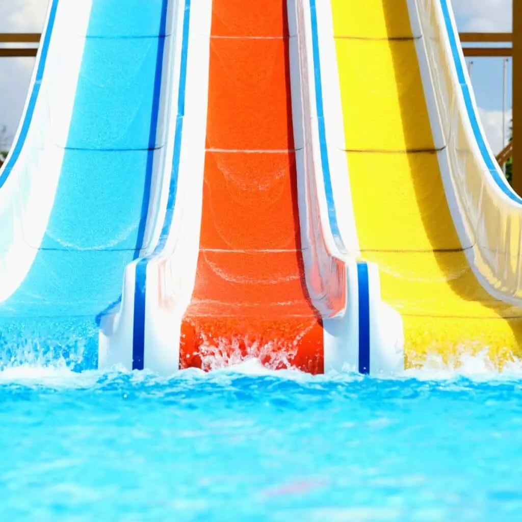 A water park slide perfect for date ideas for 13 year olds