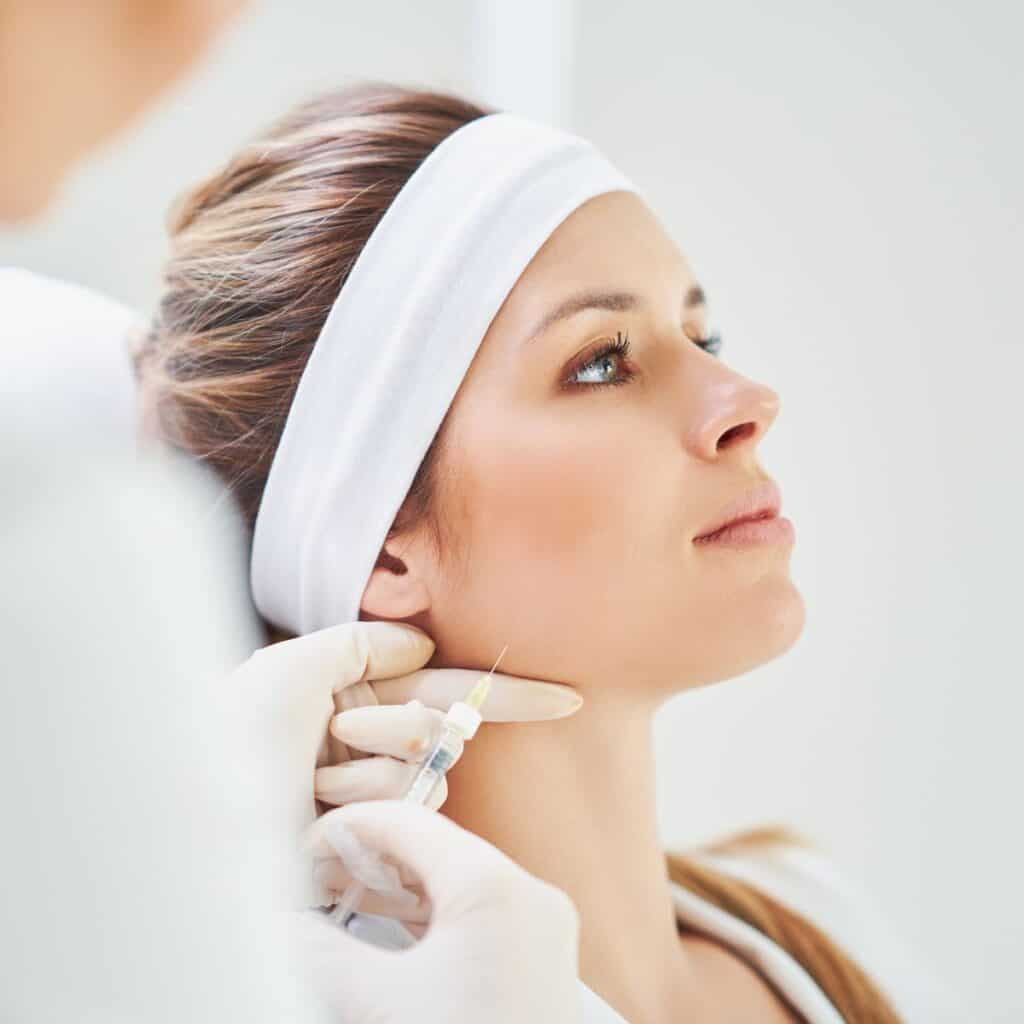 Woman about to get cosmetic surgery