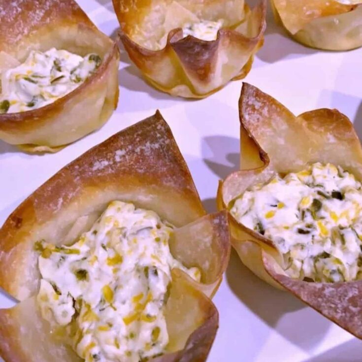 Jalape&ntilde;o popper wonton cups perfect as Super bowl appetizer