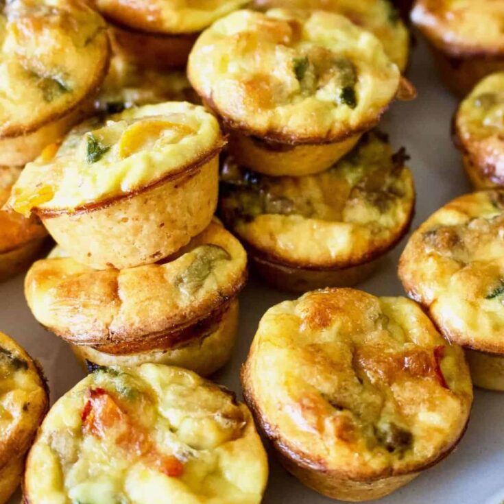 Vegetarian mini quiche perfect as Super bowl appetizer