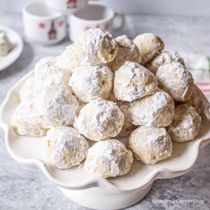 Pecan snowball cookies perfect to serve as Christmas cookies