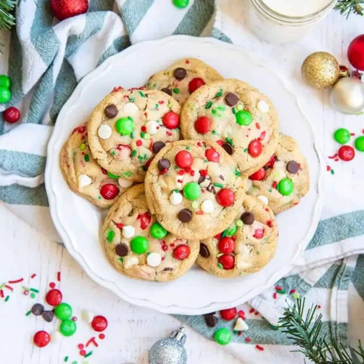 A plate of Santa's cookies perfect to serve this Christmas