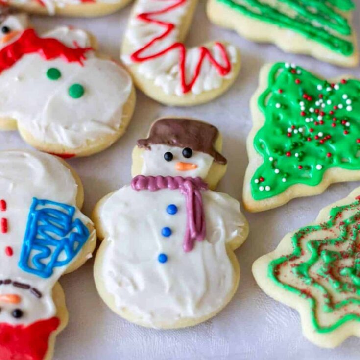 Christmas sour cream sugar cookies perfect to serve as Christmas cookies