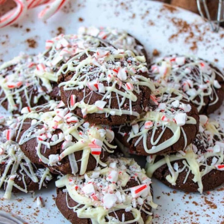 Peppermint mocha cookies perfect to serve as Christmas cookies