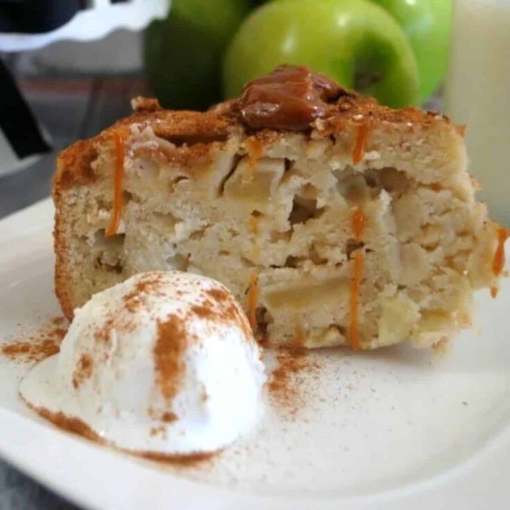 A slice of Irish apple cake