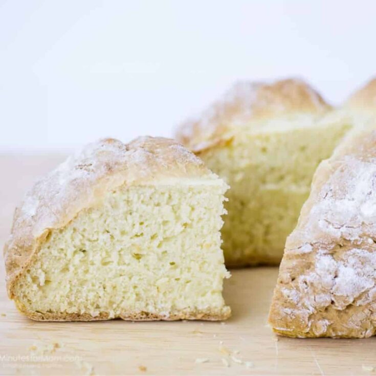A slice of traditional Irish soda bread