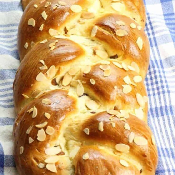 A German Rosinenbrot raisin bread