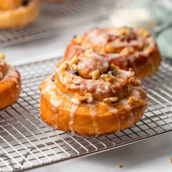 An appetizing homemade cinnamon roll