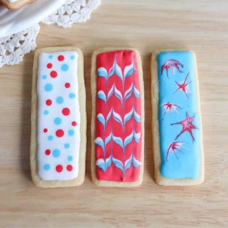 A set of Fourth of July sugar cookies perfect as Patriotic Cookies