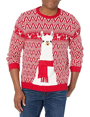 Blizzard Bay men's ugly llama Christmas sweater