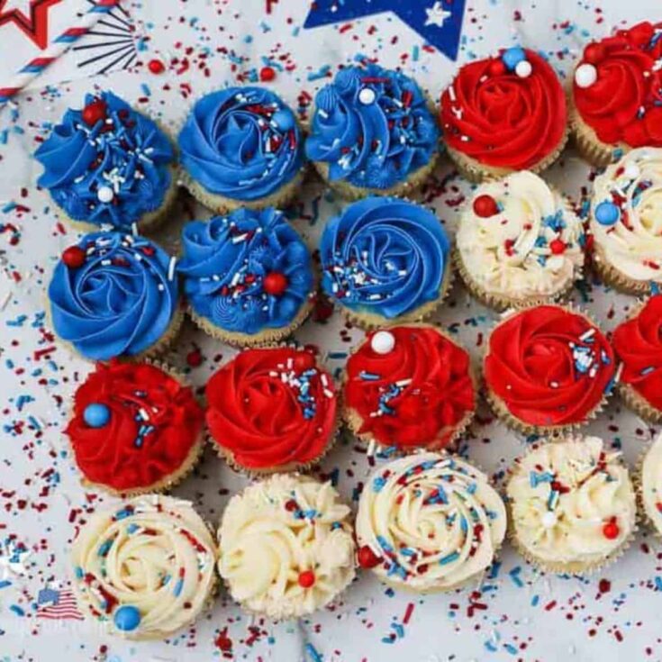 American flag cake Patriotic Cupcakes