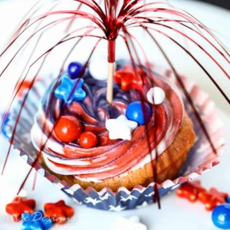 Easy 4th of July Patriotic Cupcakes