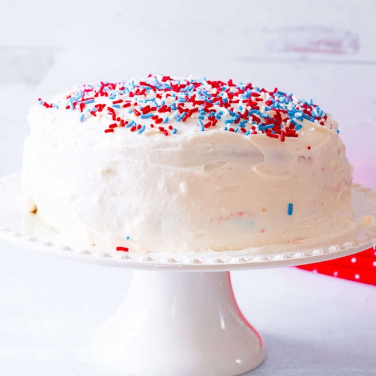 An appetizing tray of Festive Patriotic Cake