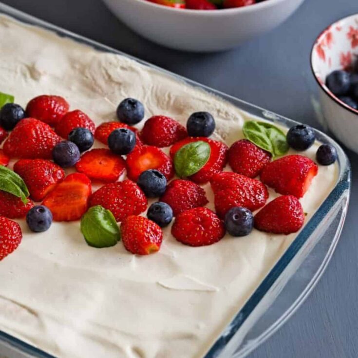 No bake berry ice box Patriotic Cake