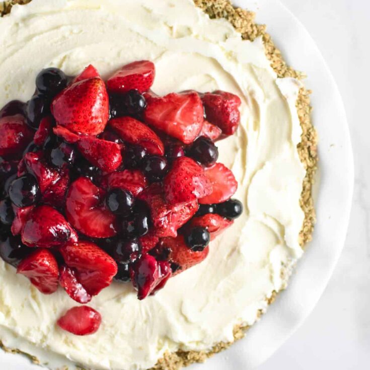 An easy to make ice cream pie Patriotic Dessert