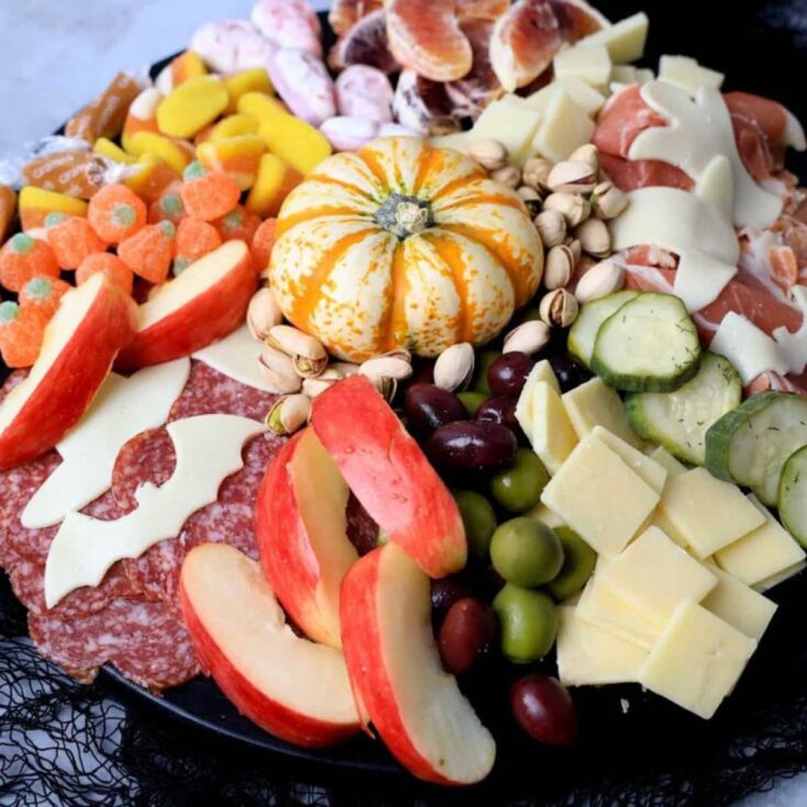 Halloween charcuterie board perfect for a holiday