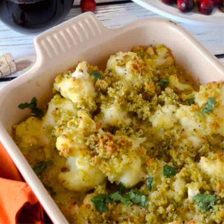Instant pot Thanksgiving Cauliflower and horseradish gratin&nbsp;
