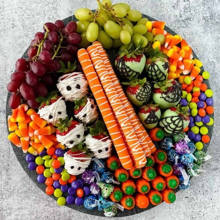 Spooky and fun Halloween charcuterie board