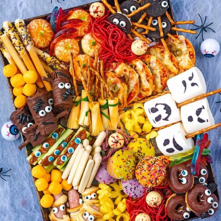 An appetizing Halloween charcuterie board