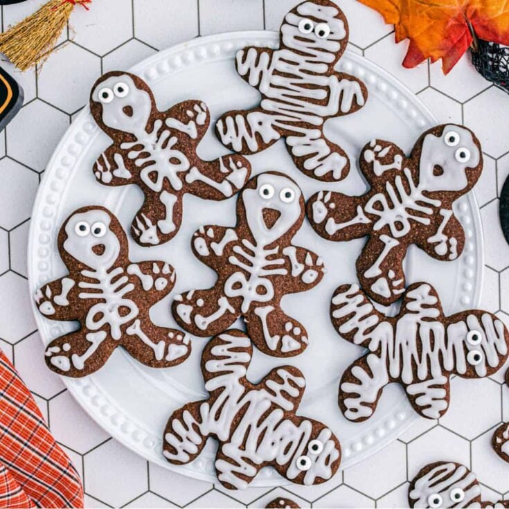 A plate of spooky Halloween sugar cookies