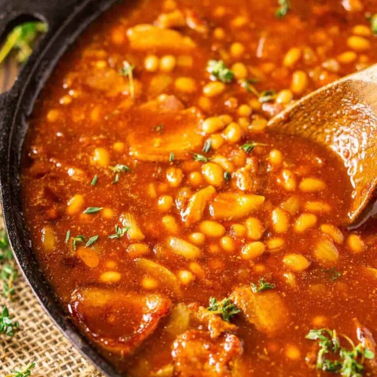 Smoked baked beans cookout sides