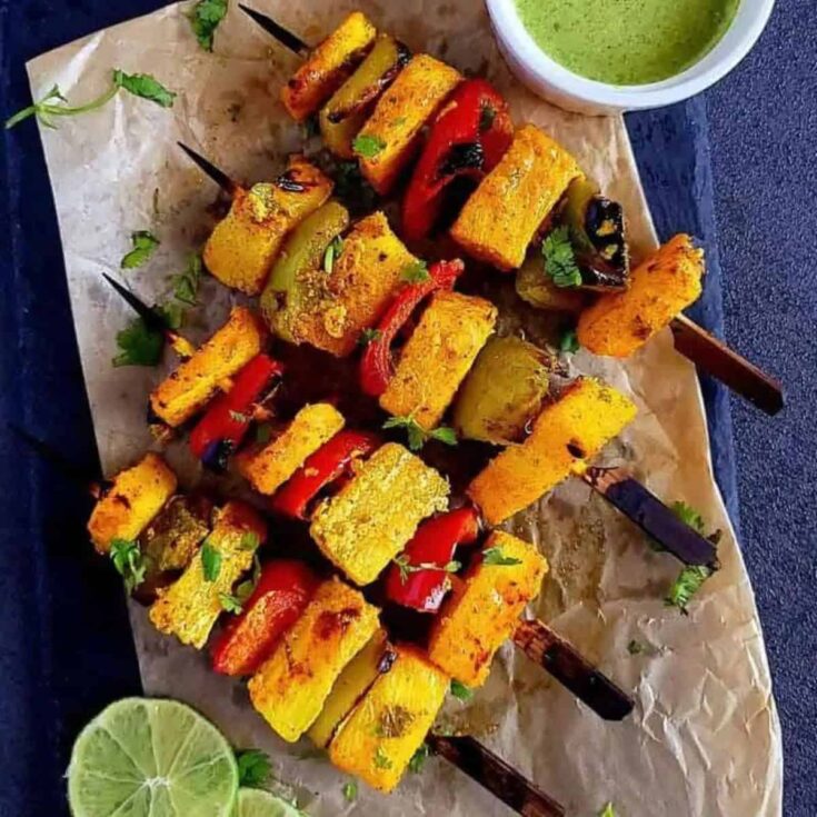 A set of appetizing Tandoori pineapple cookout sides