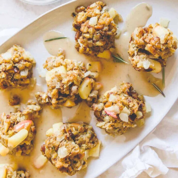 Apple stuffing bites cooked after reading these Fall appetizers recipe