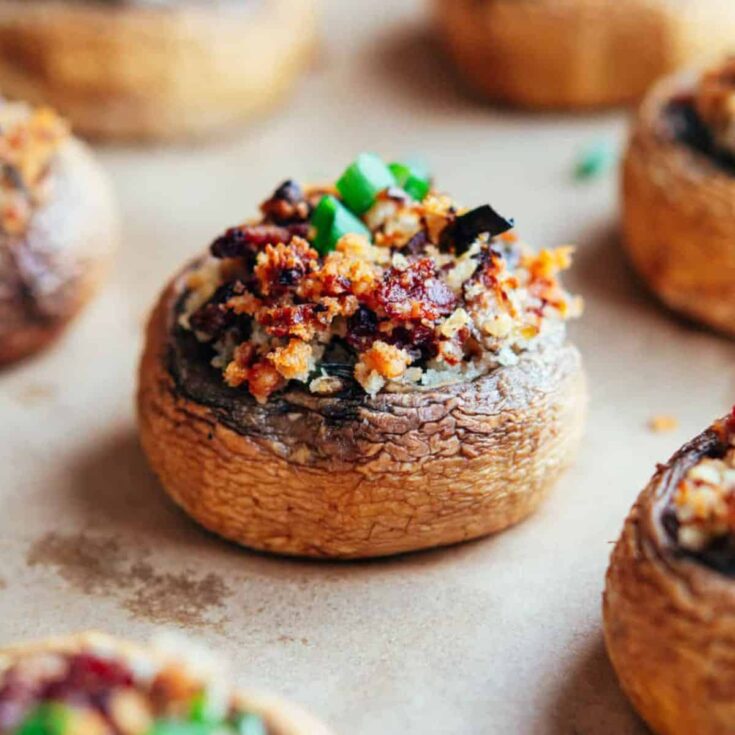 Bacon stuffed mushrooms cooked after reading these Fall appetizers recipe