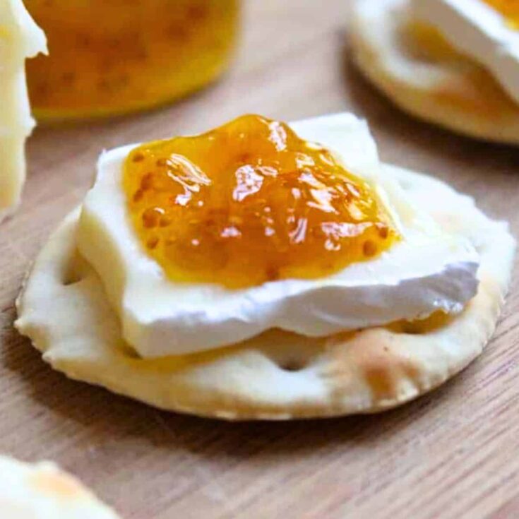 Brie and fig jam appetizers prepared after reading these Fall appetizers recipe