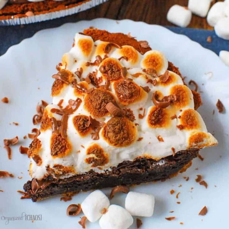 Brownie s'mores pie baked after reading these s'mores recipes