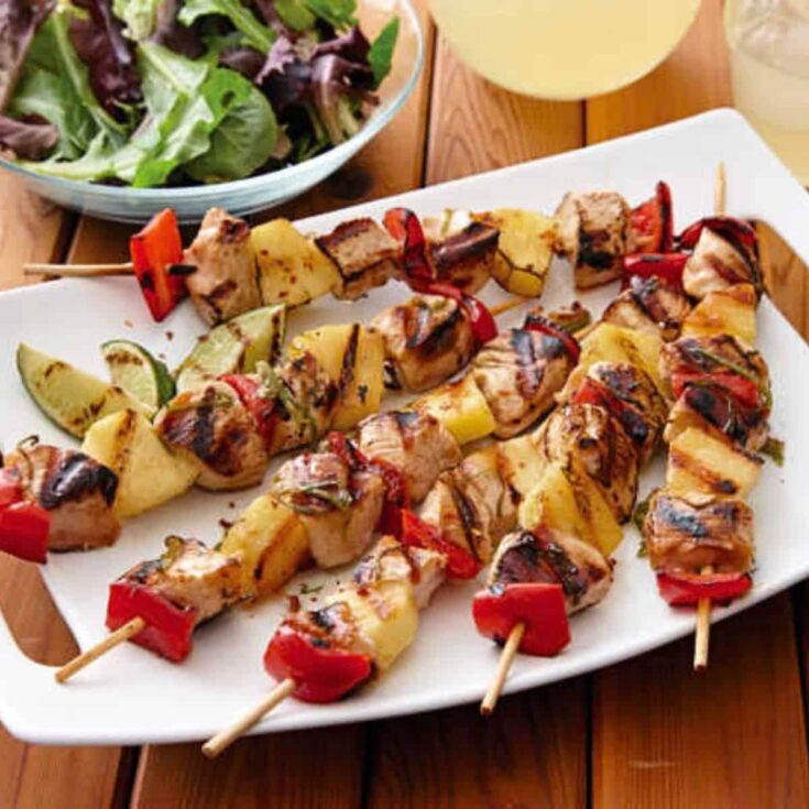 Easy pineapple chicken skewers cooked after reading these Summer grilling recipes