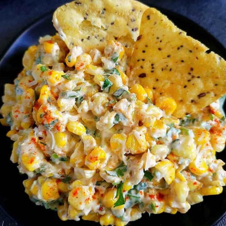 Elote dip cooked after reading these Tailgating recipes