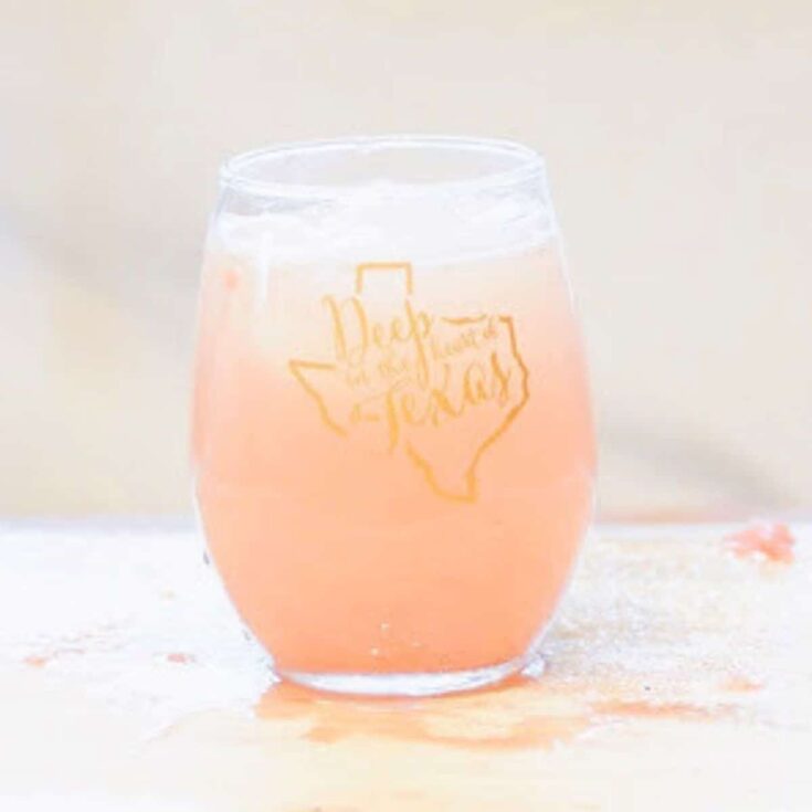 A glass of grapefruit agua fresca summer mocktail