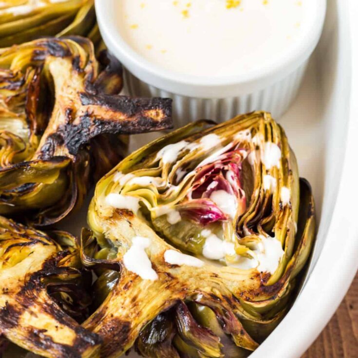 Grilled artichokes cooked after reading these Summer grilling recipes