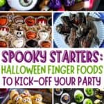 A collage of Halloween finger food