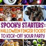 A collage of spooky starters: Halloween finger food