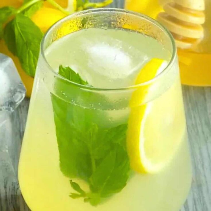Healthy honey lemonade with mint prepared after reading these summer mocktails