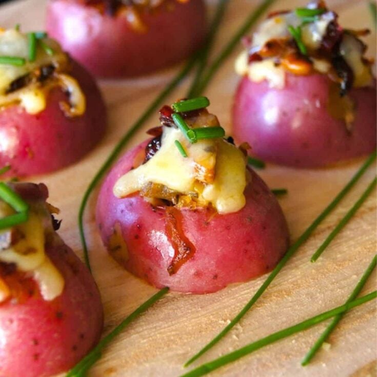 Mini red potato cooked after reading these Thanksgiving appetizers