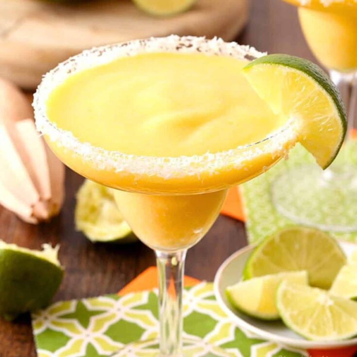 Non alcoholic frozen margarita prepared after reading these summer mocktails