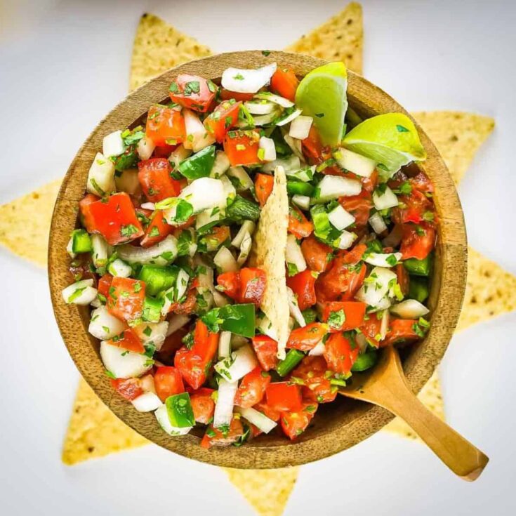 A bowl of Pico de gallo summer appetizers