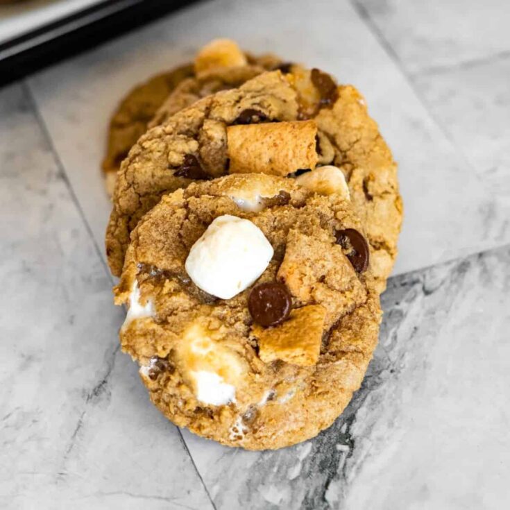 S'mores cookies prepared after reading these s'mores recipes