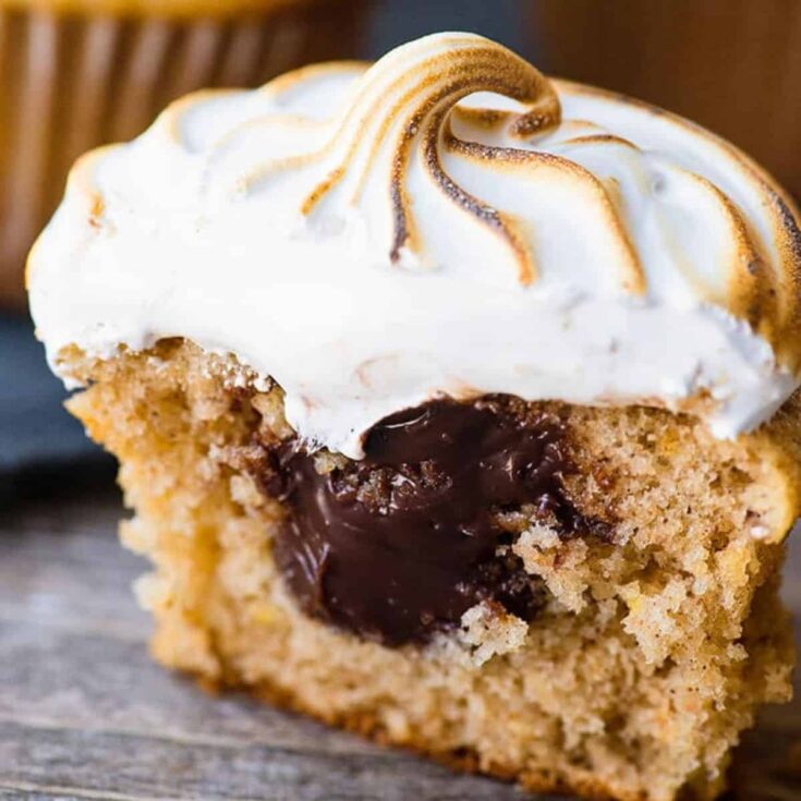 S'mores cupcake baked after reading these s'mores recipes