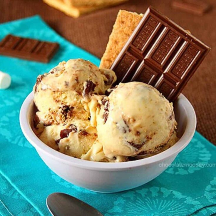 S'mores ice cream prepared after reading these s'mores recipes