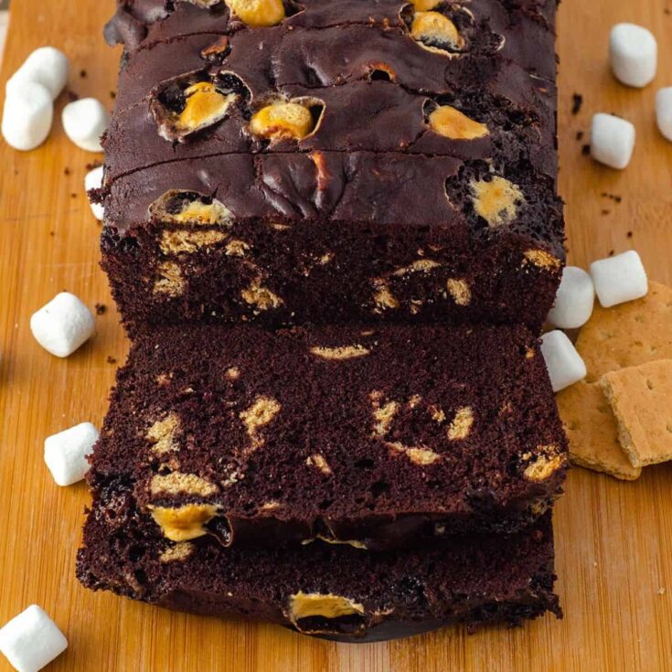 S'mores quick bread prepared after reading these s'mores recipes