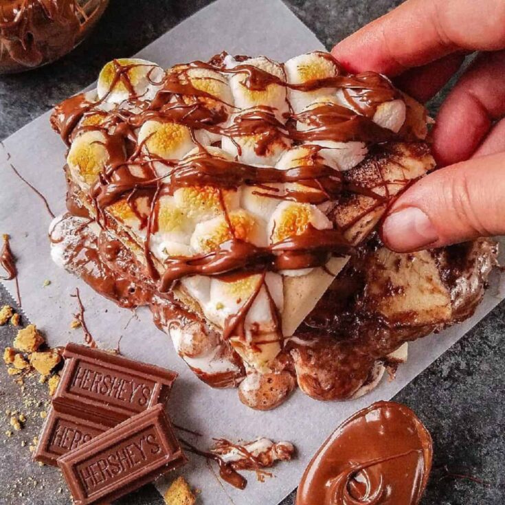 Spicy s'mores quesadilla prepared after reading these s'mores recipes